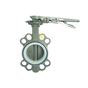 Wafer Butterfly Valve, PTFE Seat, Stainless Steel Body