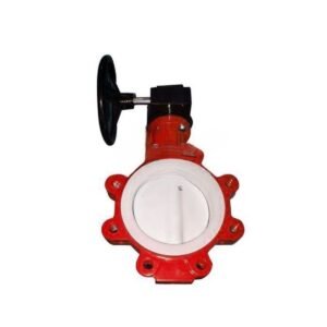 PTFE Lined Worm Gear Lug Butterfly Valve